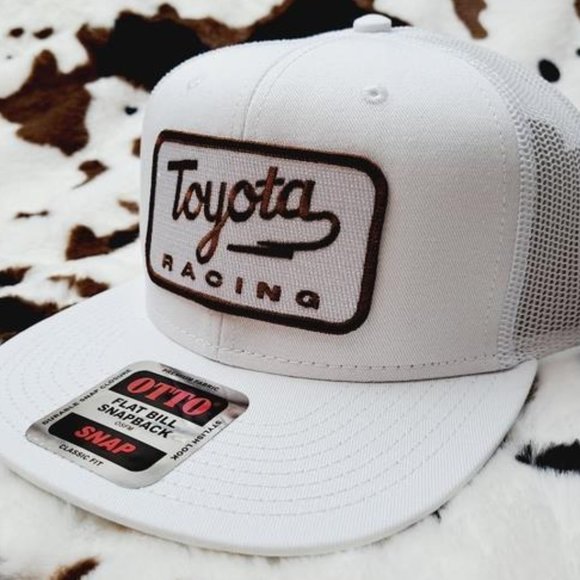 Baseball Hat Toyota Vintage Hat Retro Vintage Style Toyota Racin Embroidered Patch Flat Bill Trucker JDM  TRD Hat